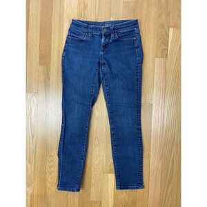 LOFT Women's Size 25/0 Petite Modern Skinny Dark Wash Stretch Denim Jeans